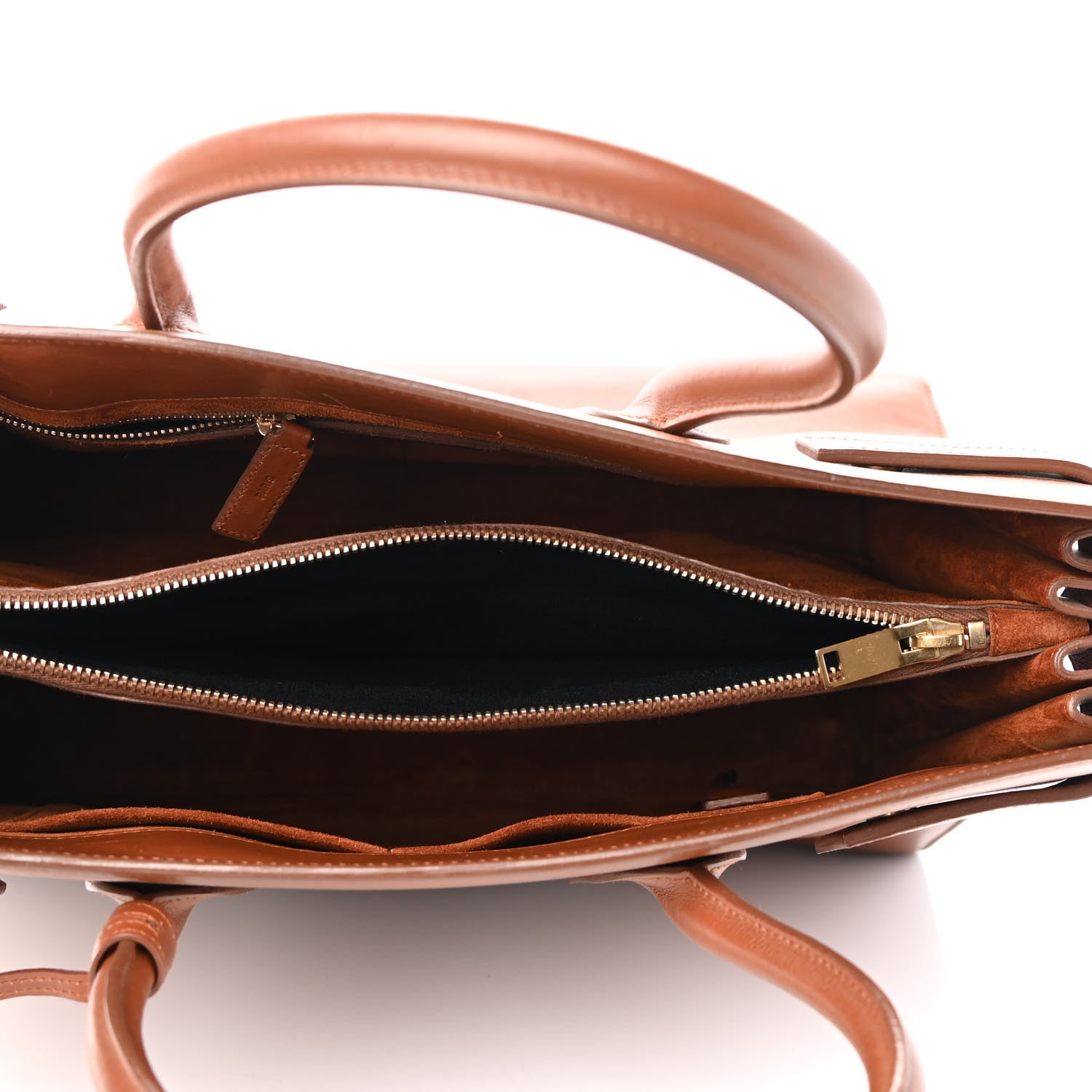 Saint Laurent Calfskin Large Sac De Jour Carryall Cognac 5 of 9