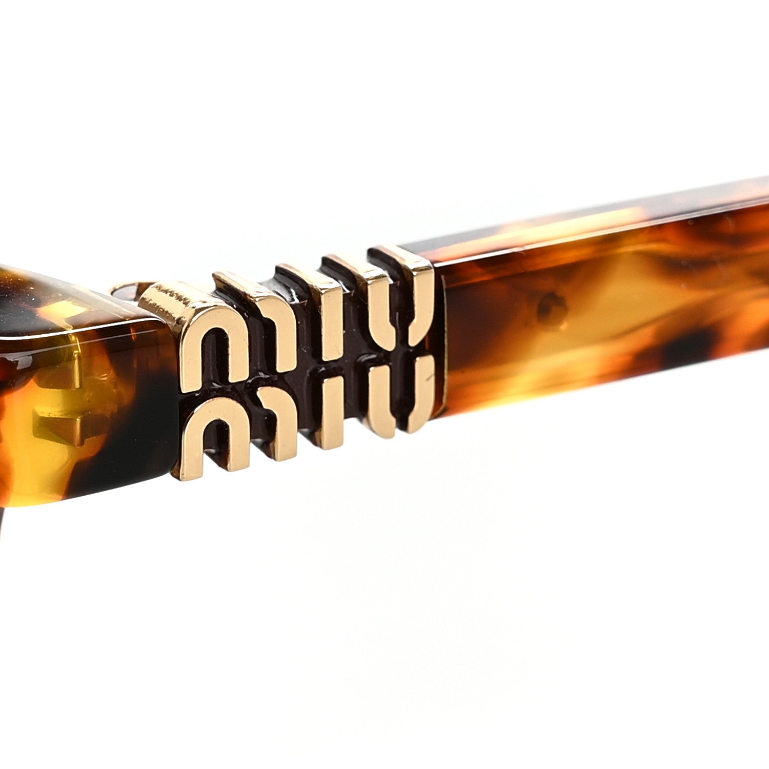 Miu Miu Acetate Rectangle Regard Sunglasses SMU11Z-F Camel Beige 7 of 7