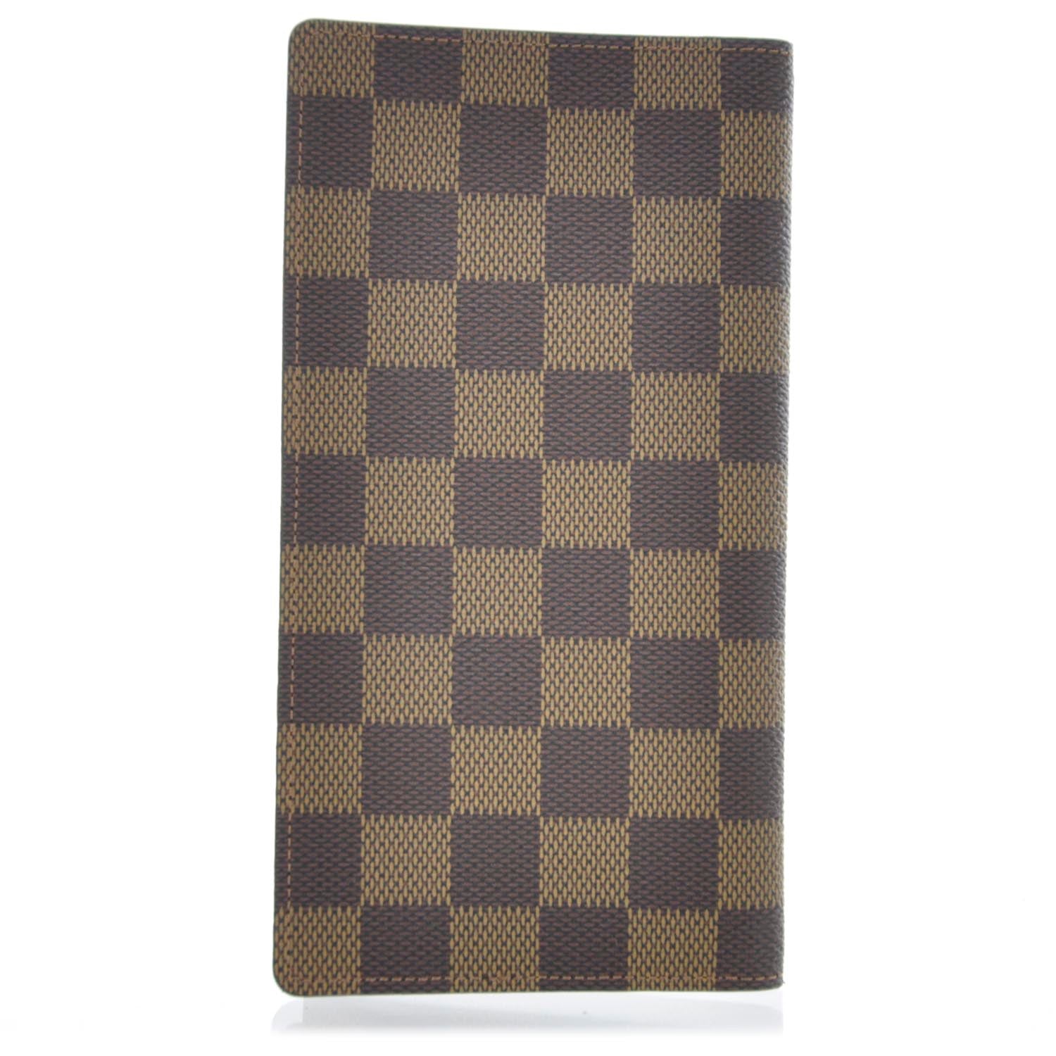 Louis Vuitton Damier Ebene Checkbook Cover Wallet 3 of 7