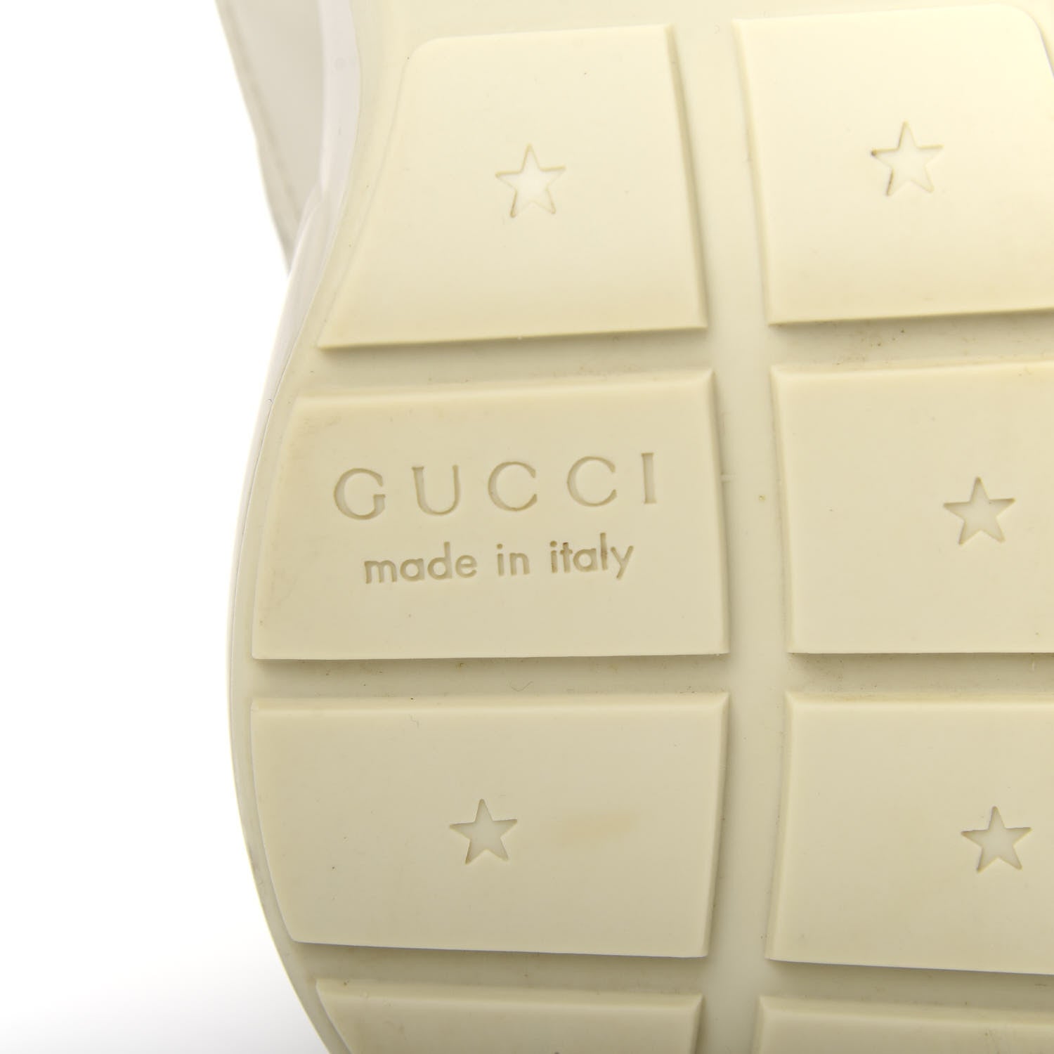 Gucci Calfskin Logo Womens Rhyton Sneakers 36.5 Ivory 9 of 11