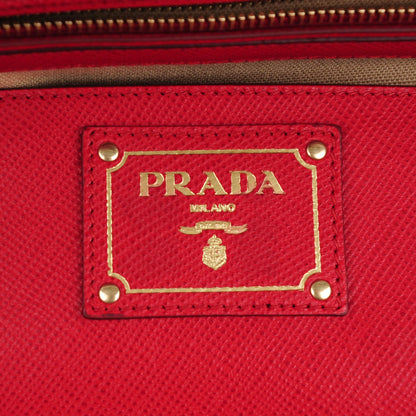 Prada Canapa Saffiano Shoulder Bag Corda Fuoco 6 of 8