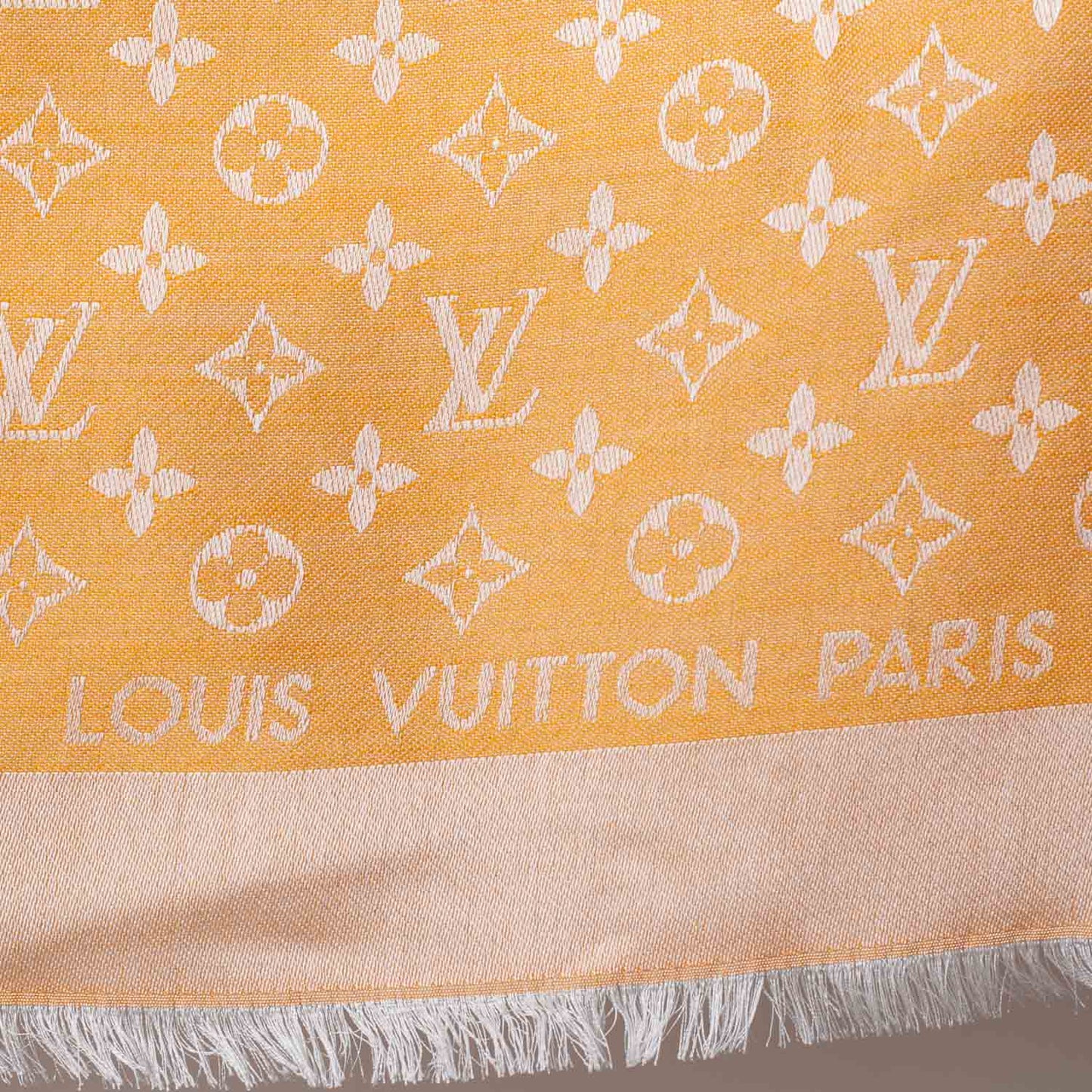 Monogram Lurex Shawl Orange