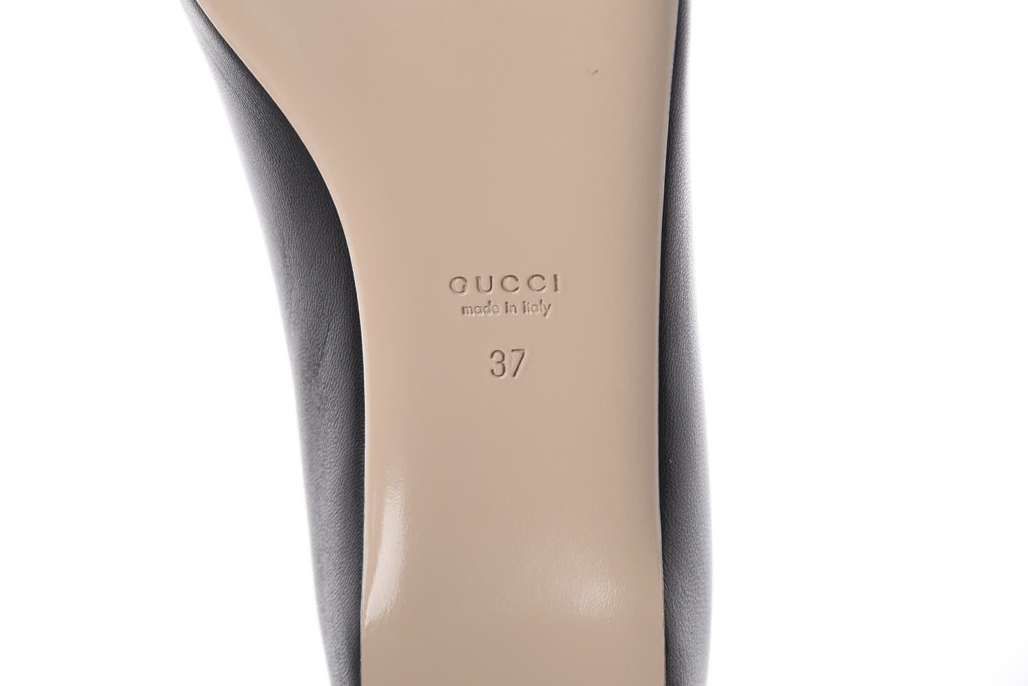 Gucci Calfskin Web Ballerina Flat 37 Black 7 of 7