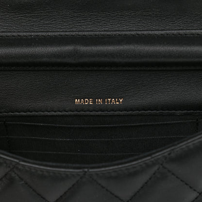 Chanel Calfskin Quilted Coco Mail Clutch With Chain Black 7 of 12