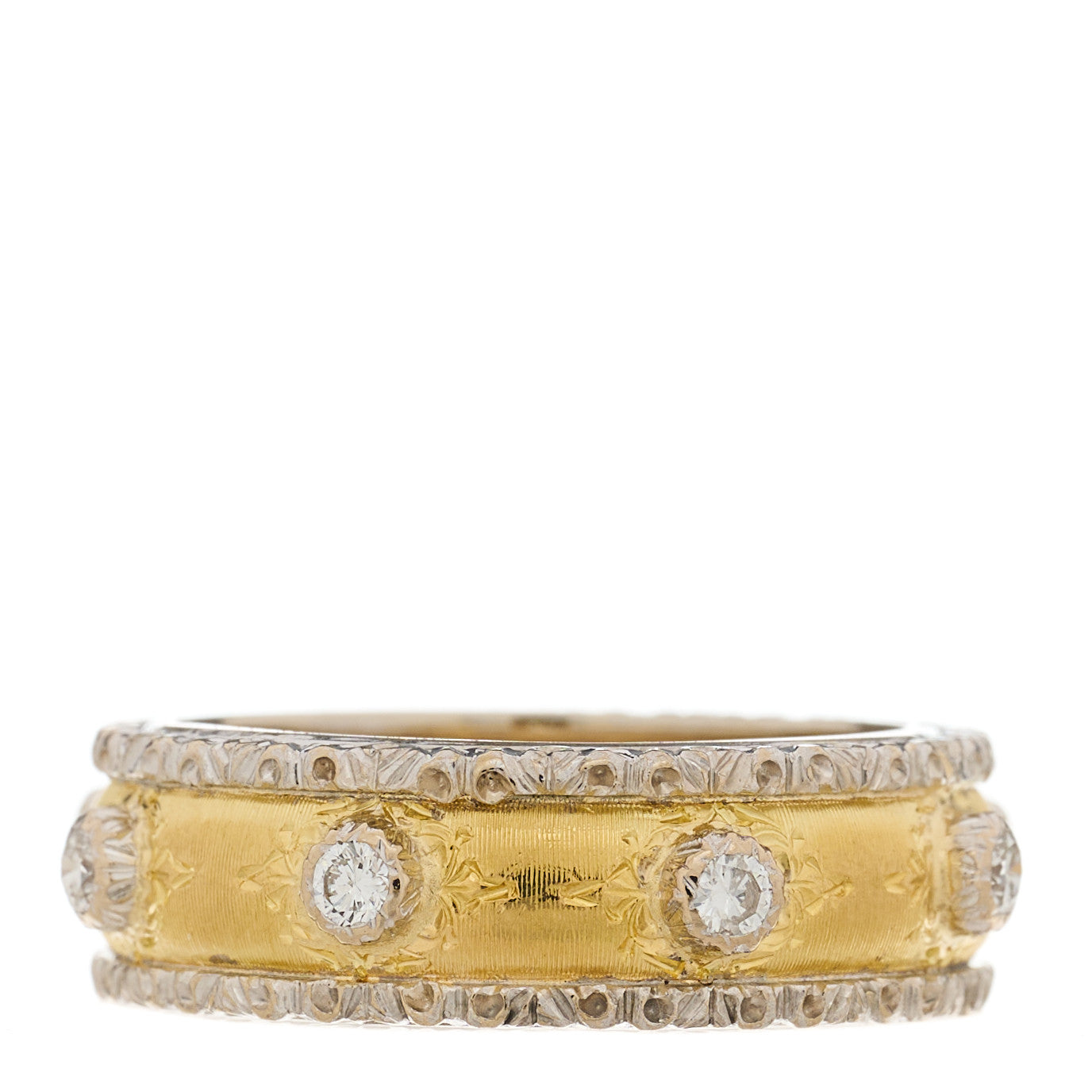 18K Yellow White Gold Diamond Macri Capri Eternelle Ring 49 5