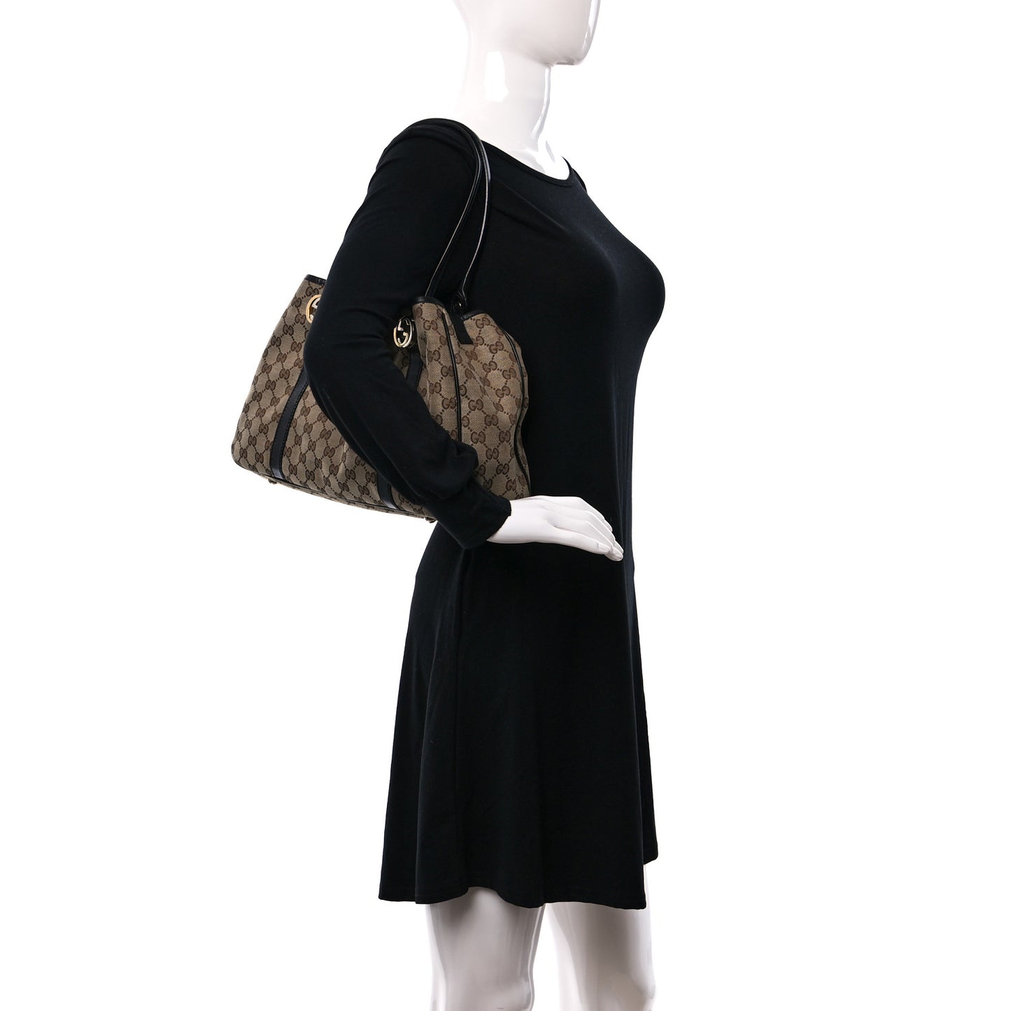 Monogram Medium Twins Tote Dark Brown