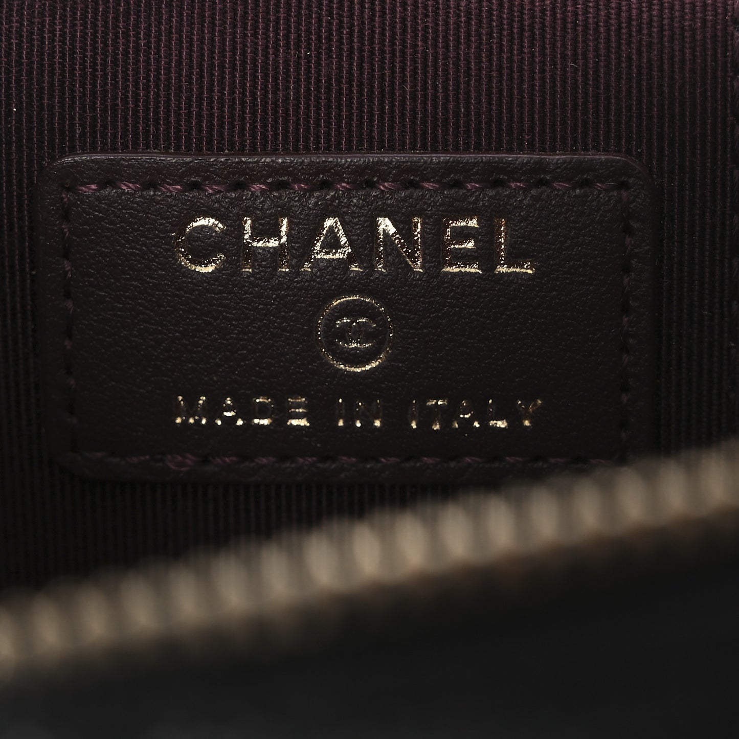 Caviar Quilted Mini Vanity Case With Chain Black