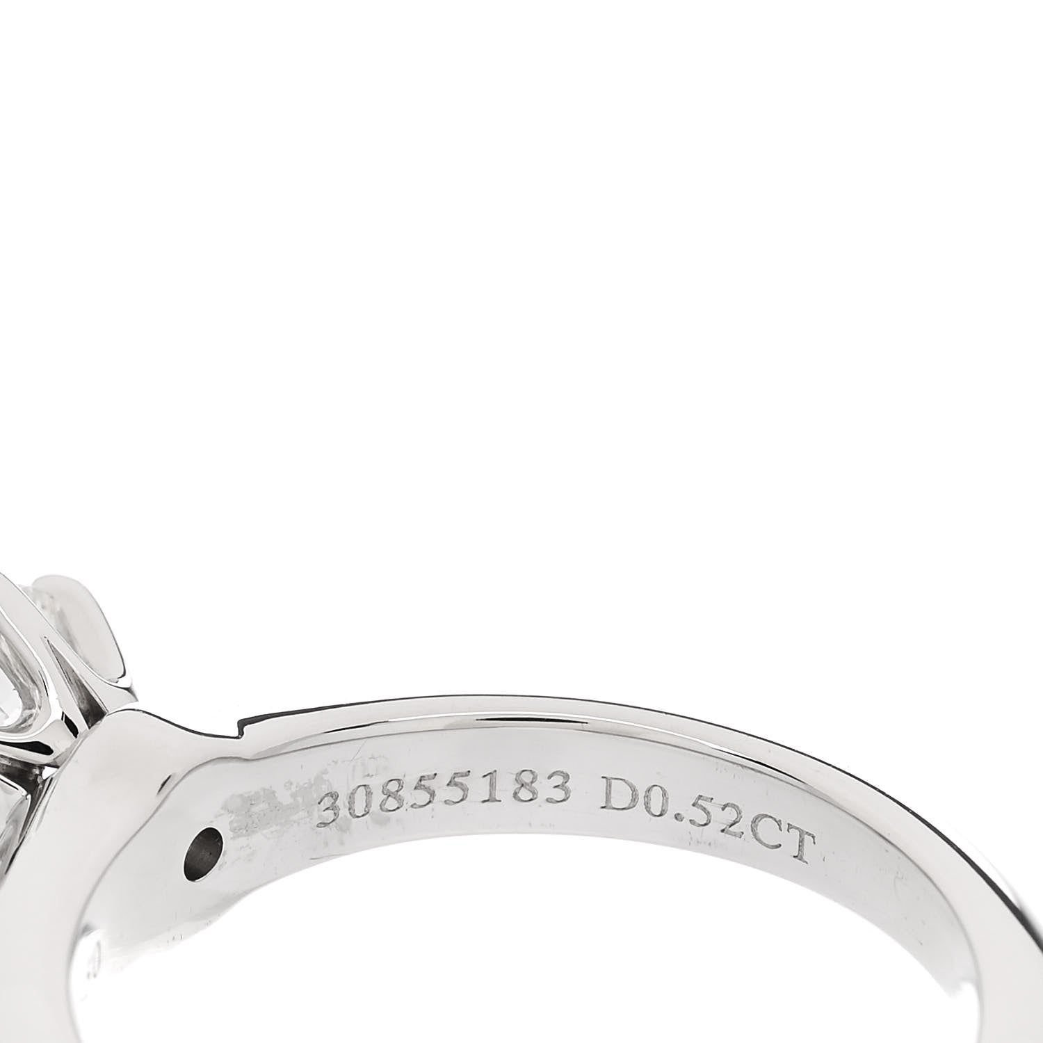 Tiffany Platinum Diamond .52ct Solitaire Engagement Ring 48 4.5 6 of 7