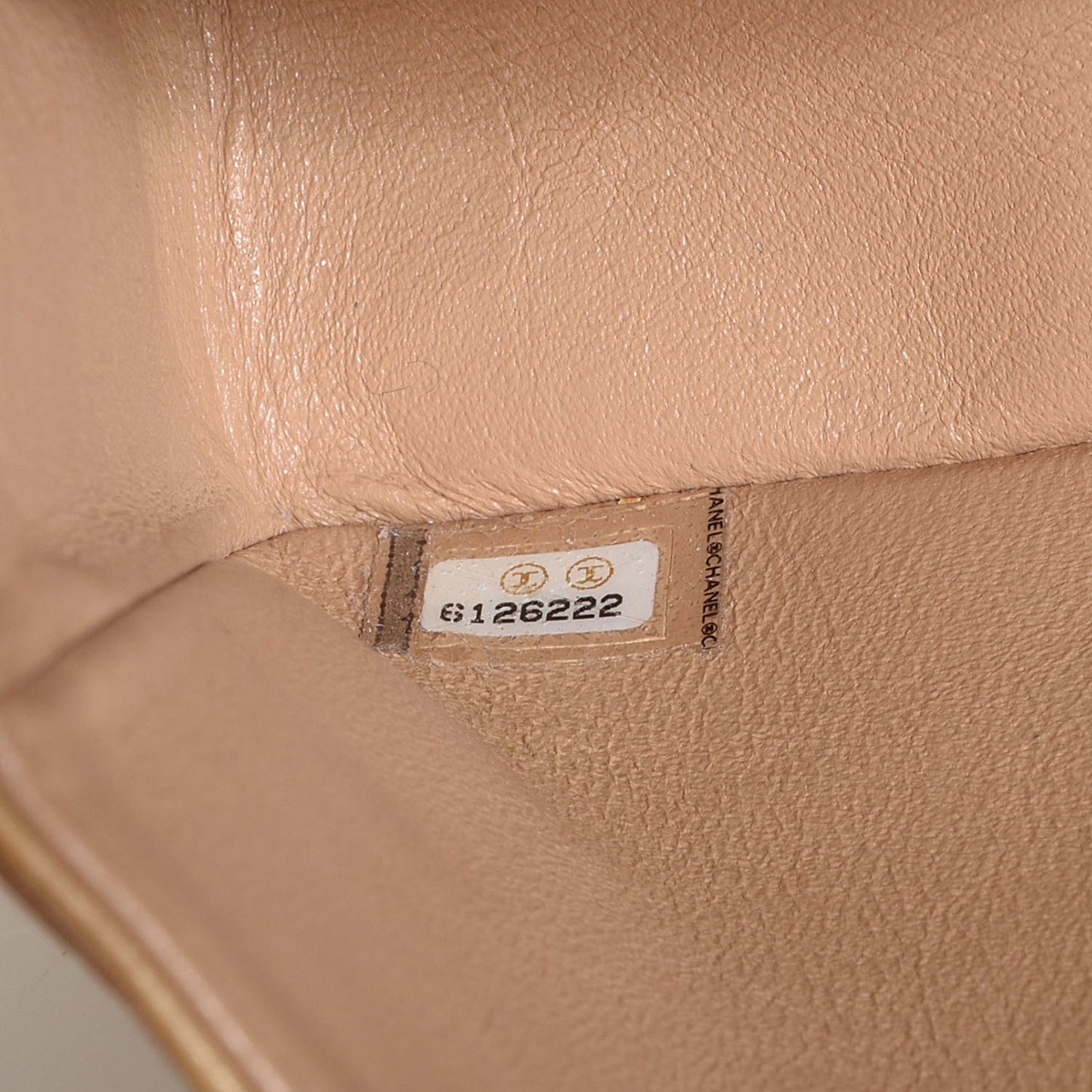 Lambskin Quilted Small Double Flap Beige