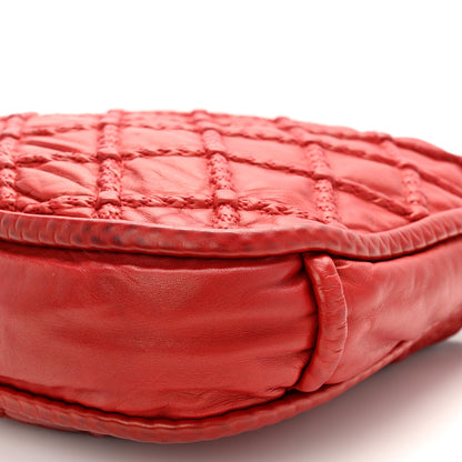 Chanel Quilted Lambskin Hidden Chain Hobo Red 10 of 12