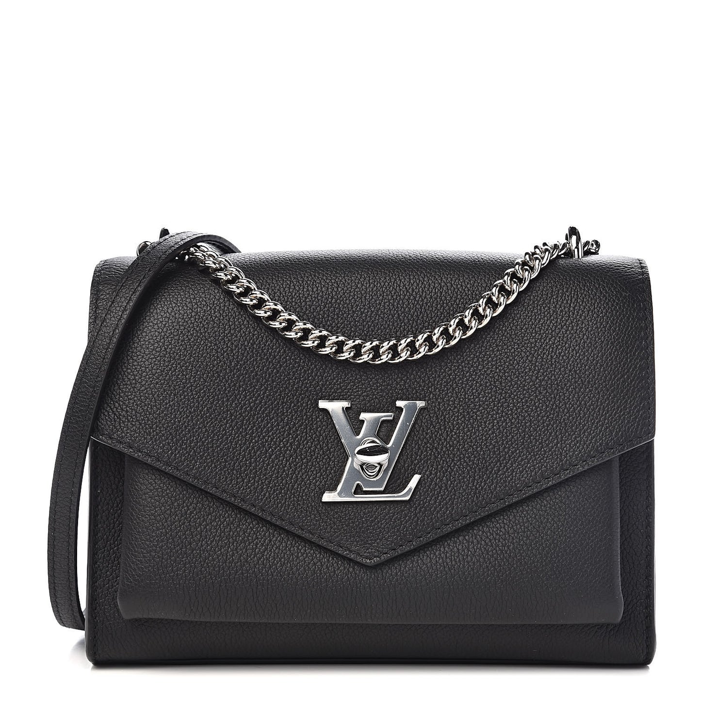 Soft Calfskin My Lockme Chain Bag BB Black