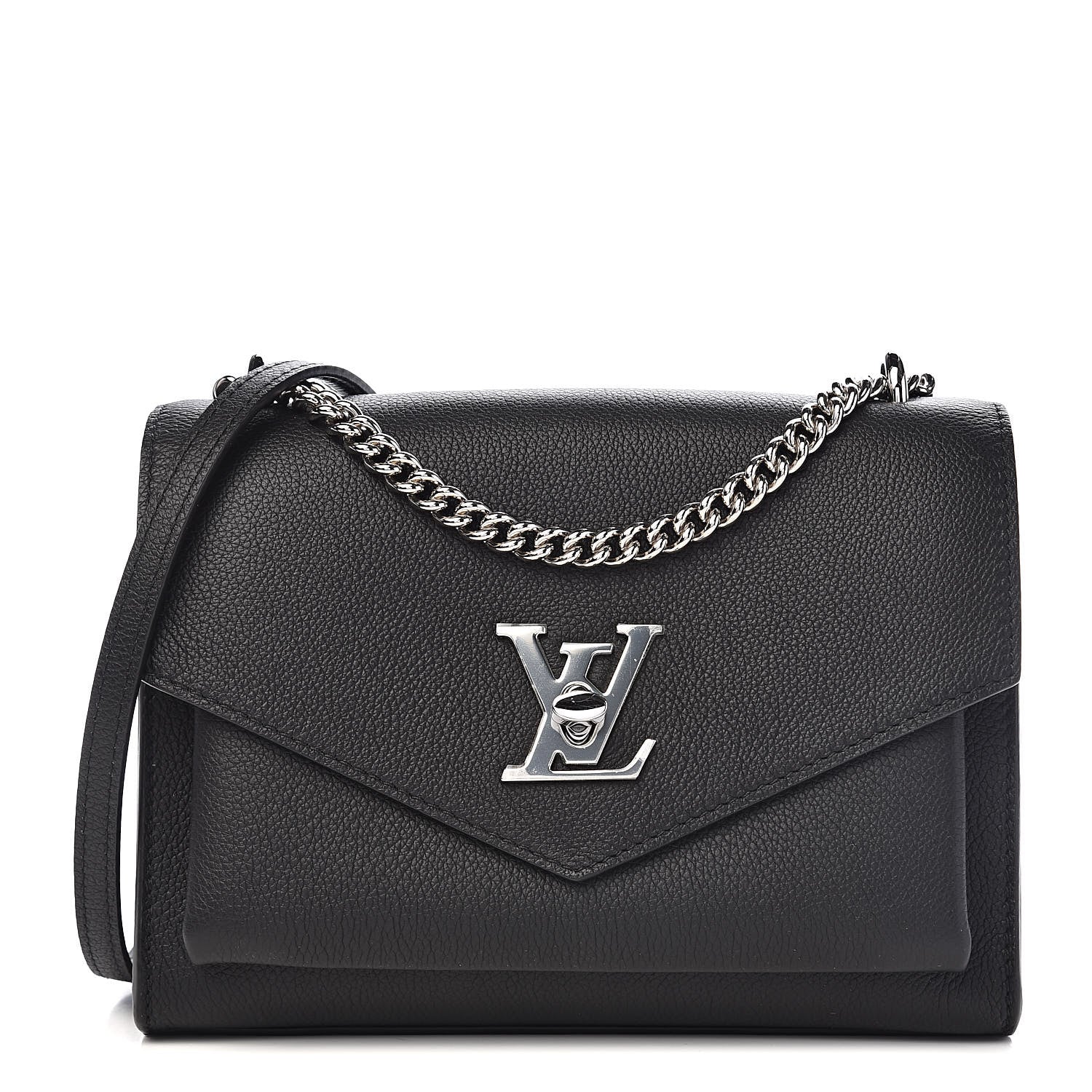 Louis Vuitton Soft Calfskin My Lockme Chain Bag BB Black 1 of 9