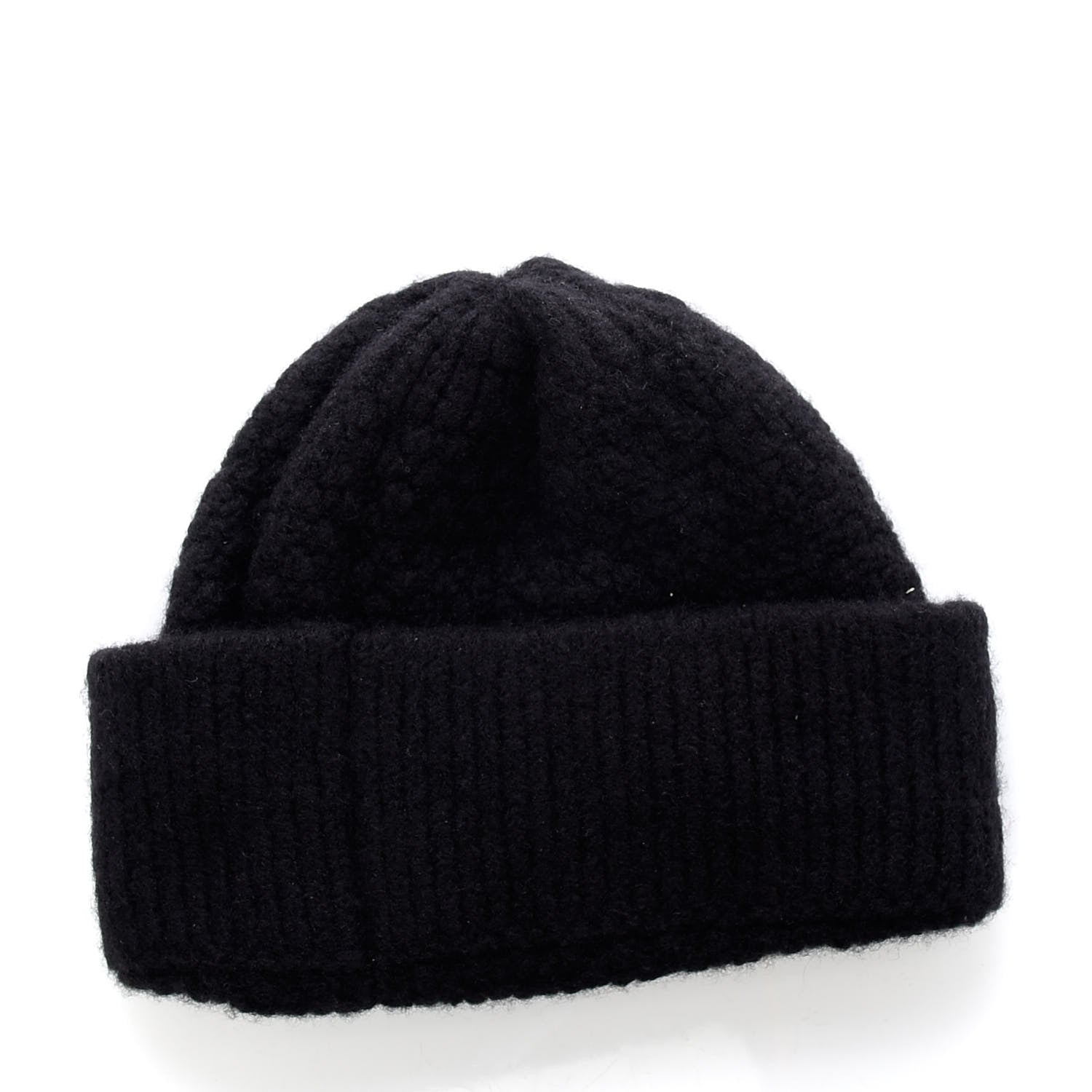 Chanel Cashmere Silk CC Beanie Hat Black 3 of 4