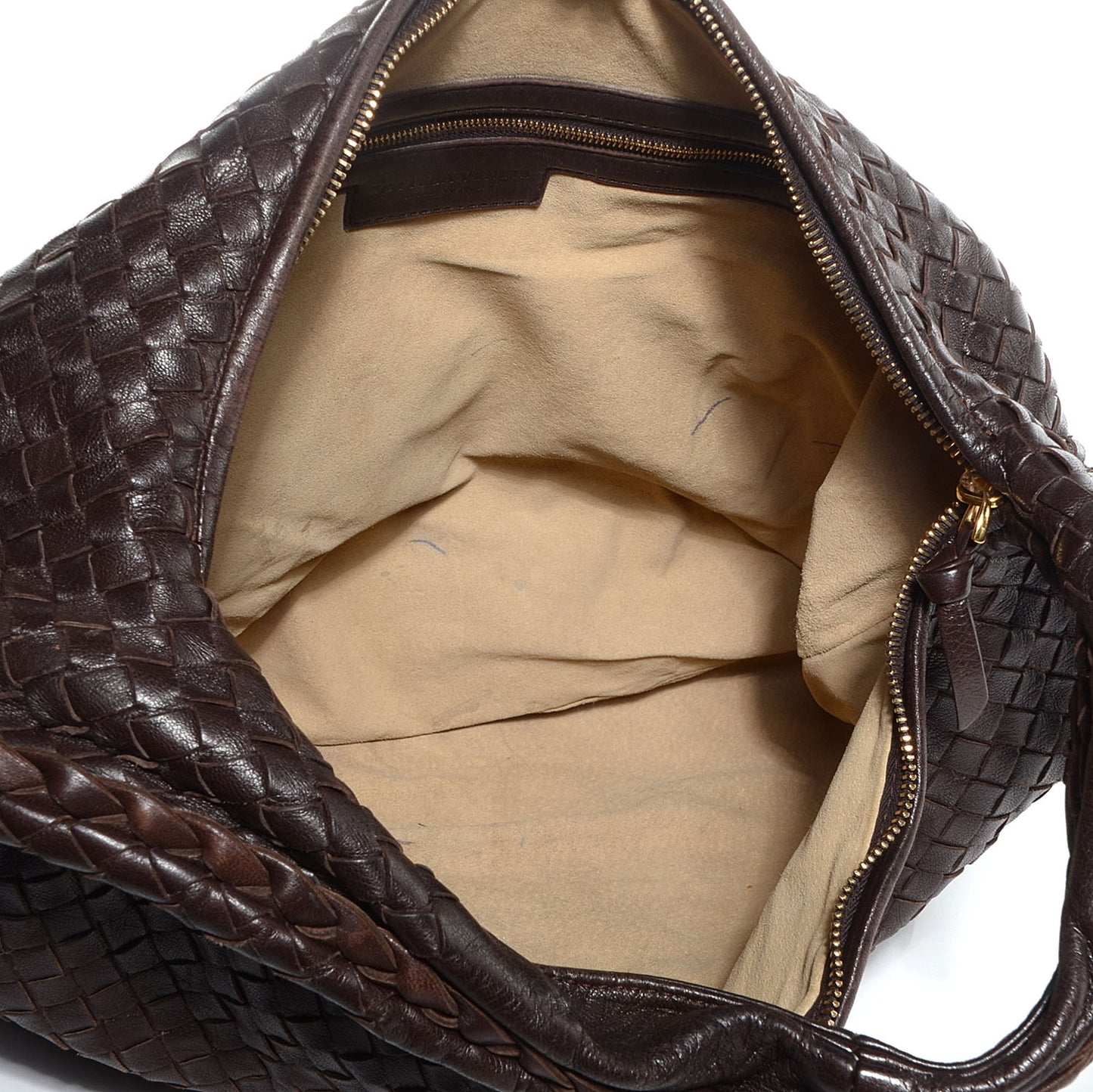 Nappa Intrecciato Large Veneta Hobo Ebano
