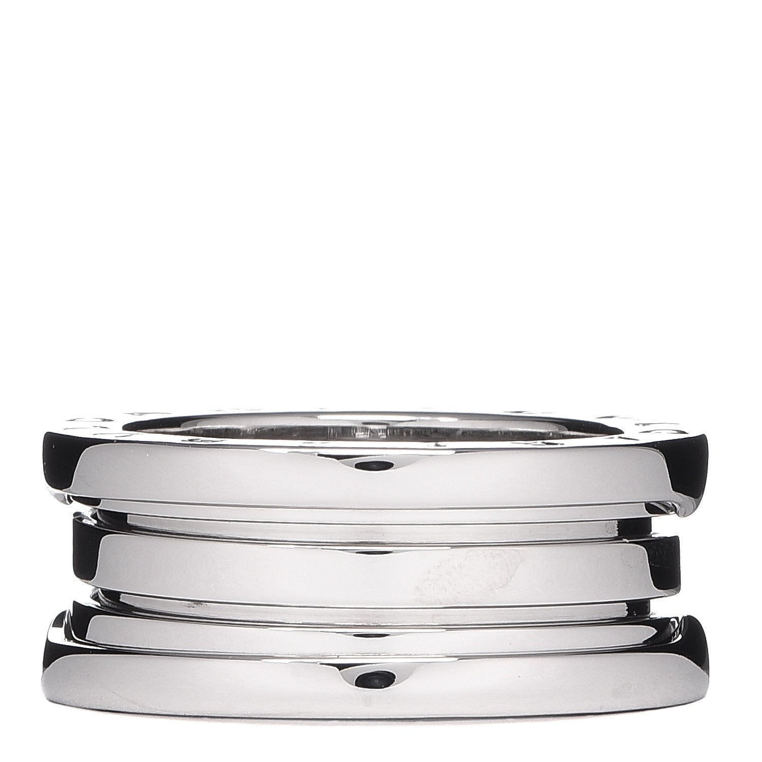 Bulgari 18K White Gold B.Zero1 Three-Band Ring 51 5.75 3 of 4