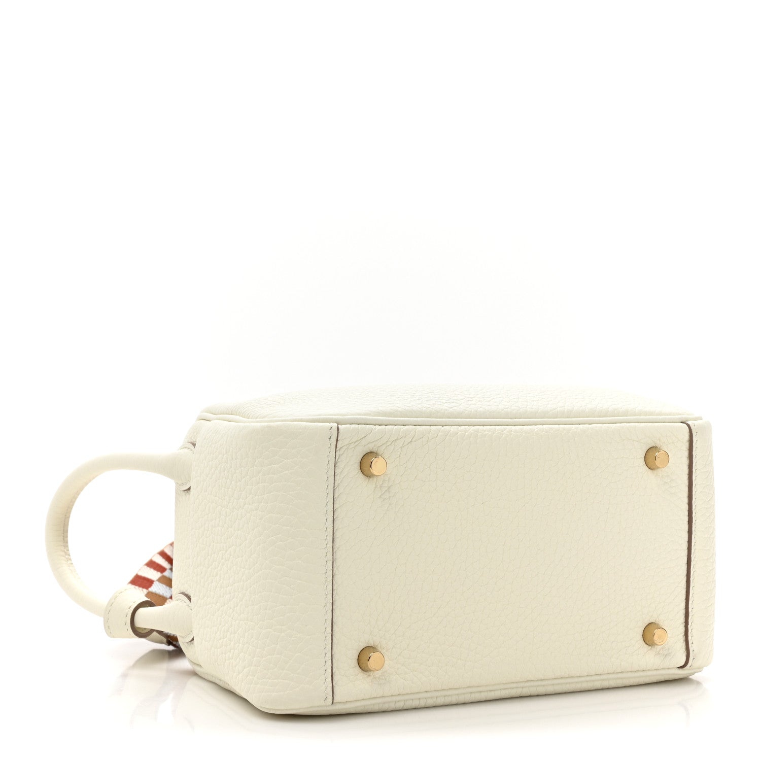 Hermes Taurillon Clemence Maxi Quadrille Mini Lindy 20 Mushroom Chai Nata Bleu Brume 4 of 11