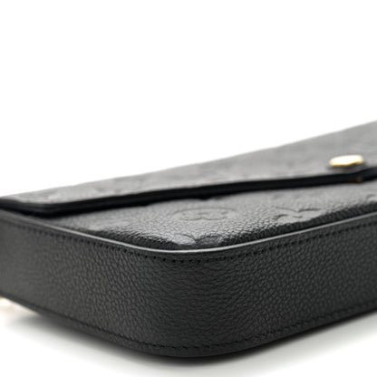 Louis Vuitton Empreinte Pochette Felicie Chain Wallet Black 9 of 10