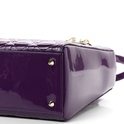 Christian Dior Patent Cannage Medium Lady Dior Violet Purple 6 of 10