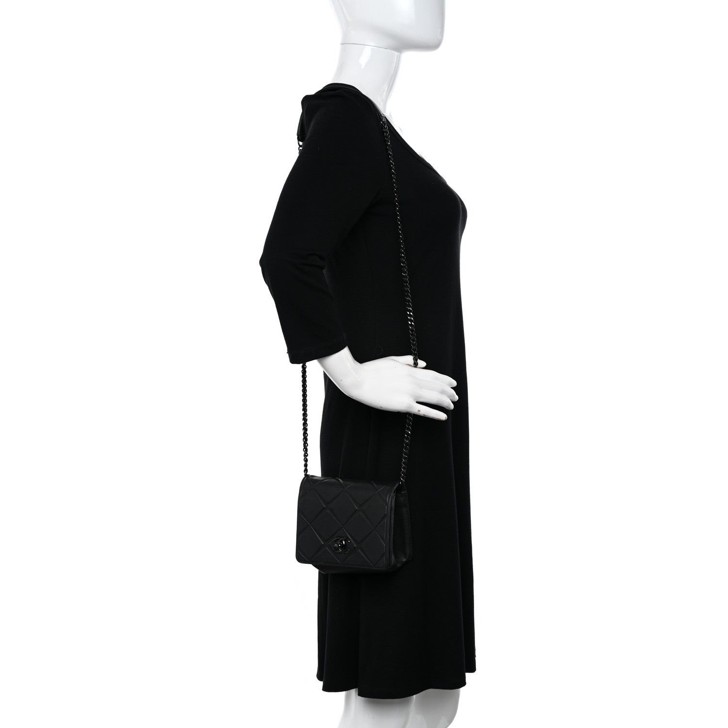 Chanel Calfskin Mini Propeller Flap Black 2 of 15