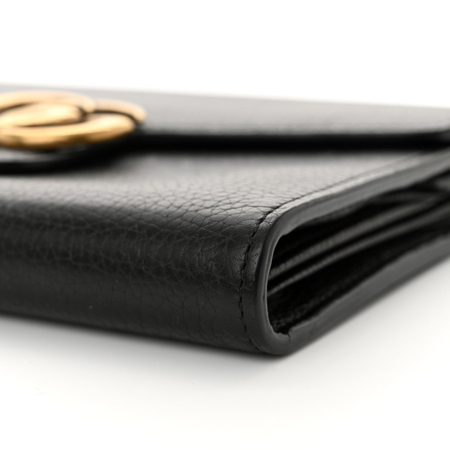 Calfskin GG Marmont Chain Wallet Black