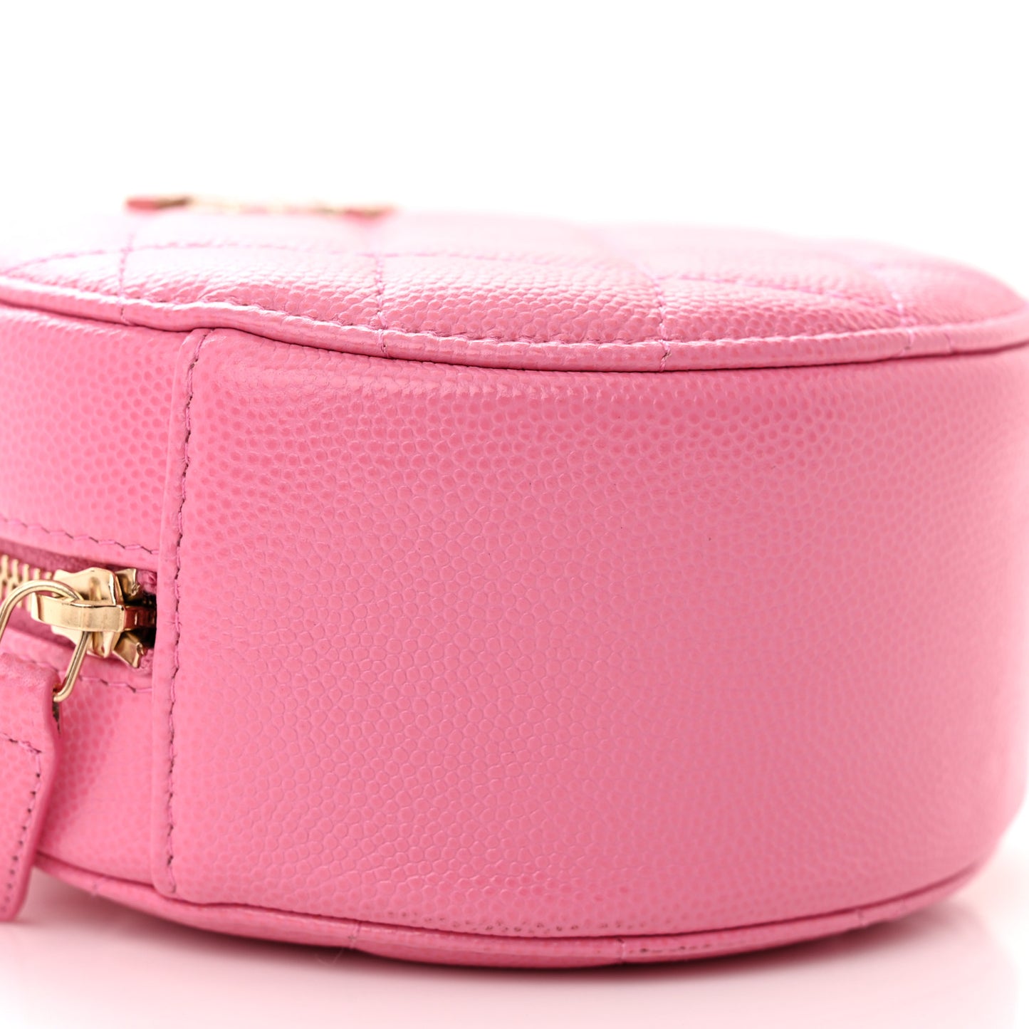 Caviar Quilted Gripoix CC Round Clutch With Chain Pink