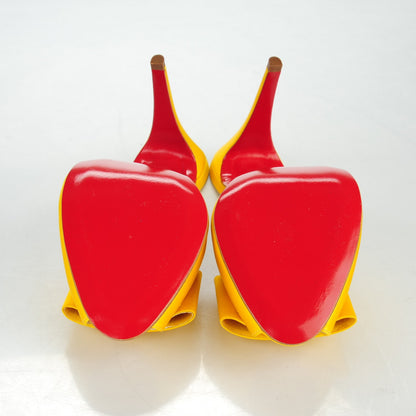 Christian Louboutin Satin Joli Noeud 957 Slides 40.5 Yellow 5 of 6