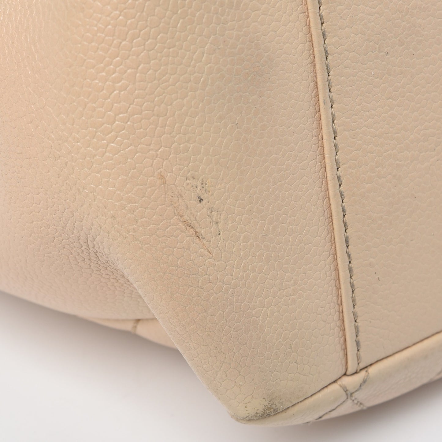 Caviar Quilted Grand Shopping Tote GST Beige