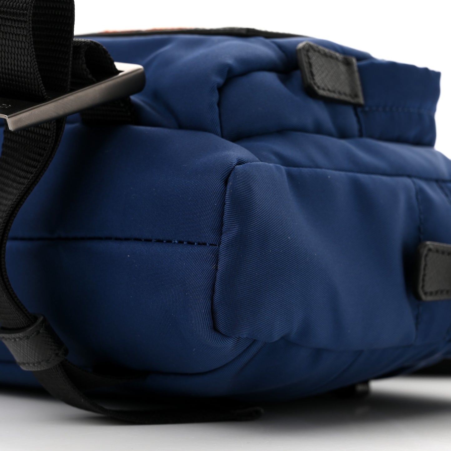 Nylon Saffiano Racing Logo Camera Crossbody Bag Blue Black