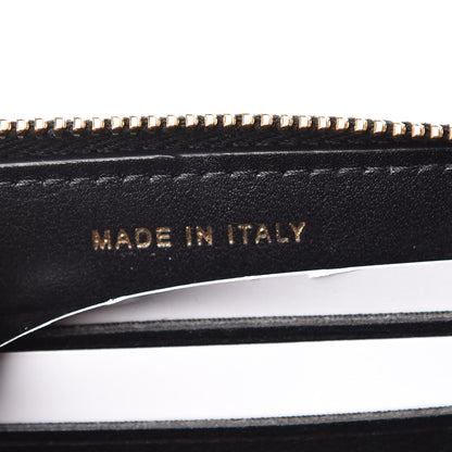 Chanel Caviar Quilted Small Filigree Zip Around Wallet Beige Black 7 of 9