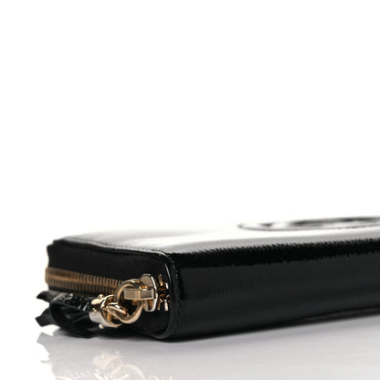 Gucci Patent Calfskin Soho Zip Around Wallet Black 7 of 9