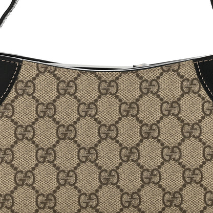 Gucci GG Monogram Calfskin Small Emblem Shoulder Bag Beige Black 8 of 11