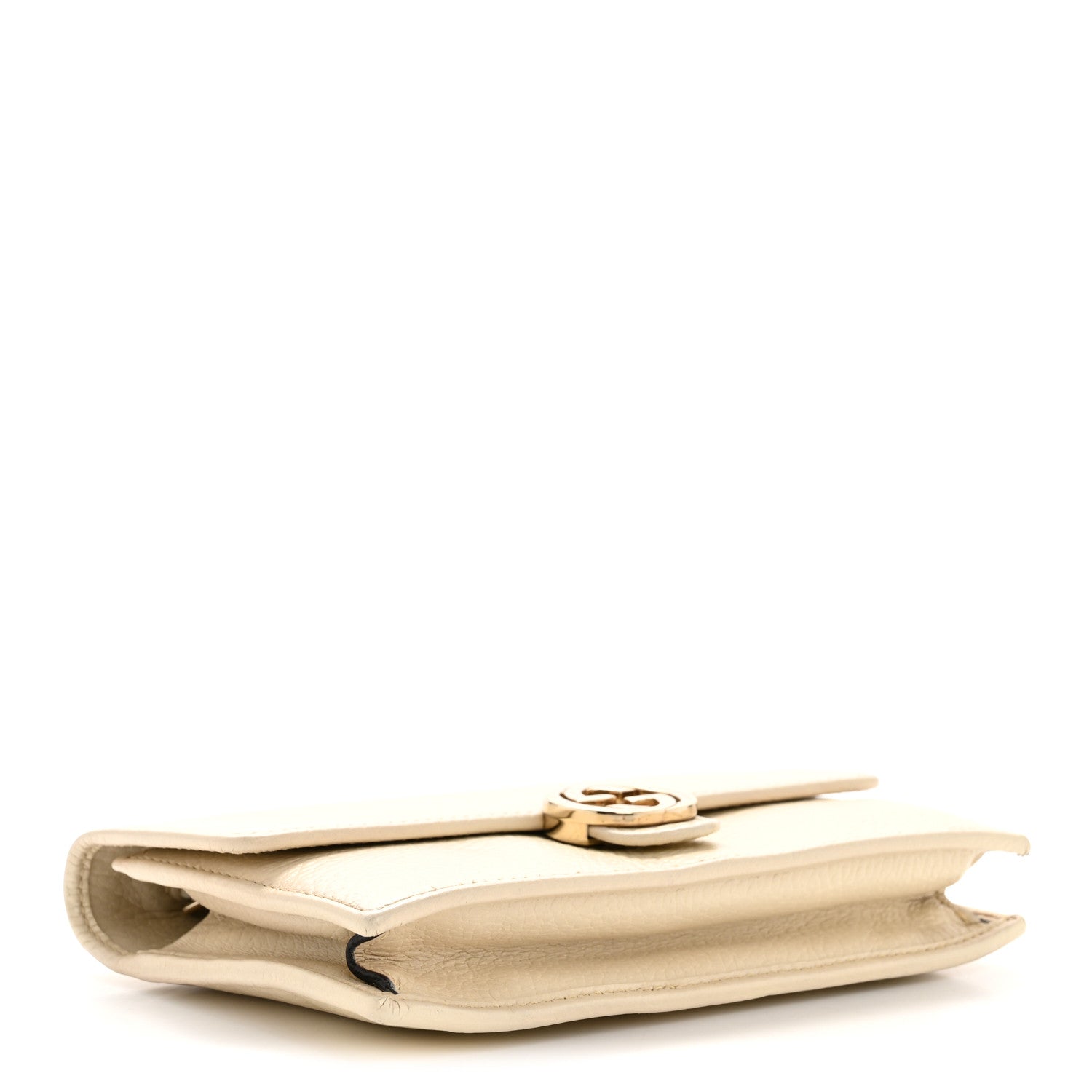 Gucci Dollar Calfskin Interlocking G Chain Wallet Ivoire Ivoire 4 of 13