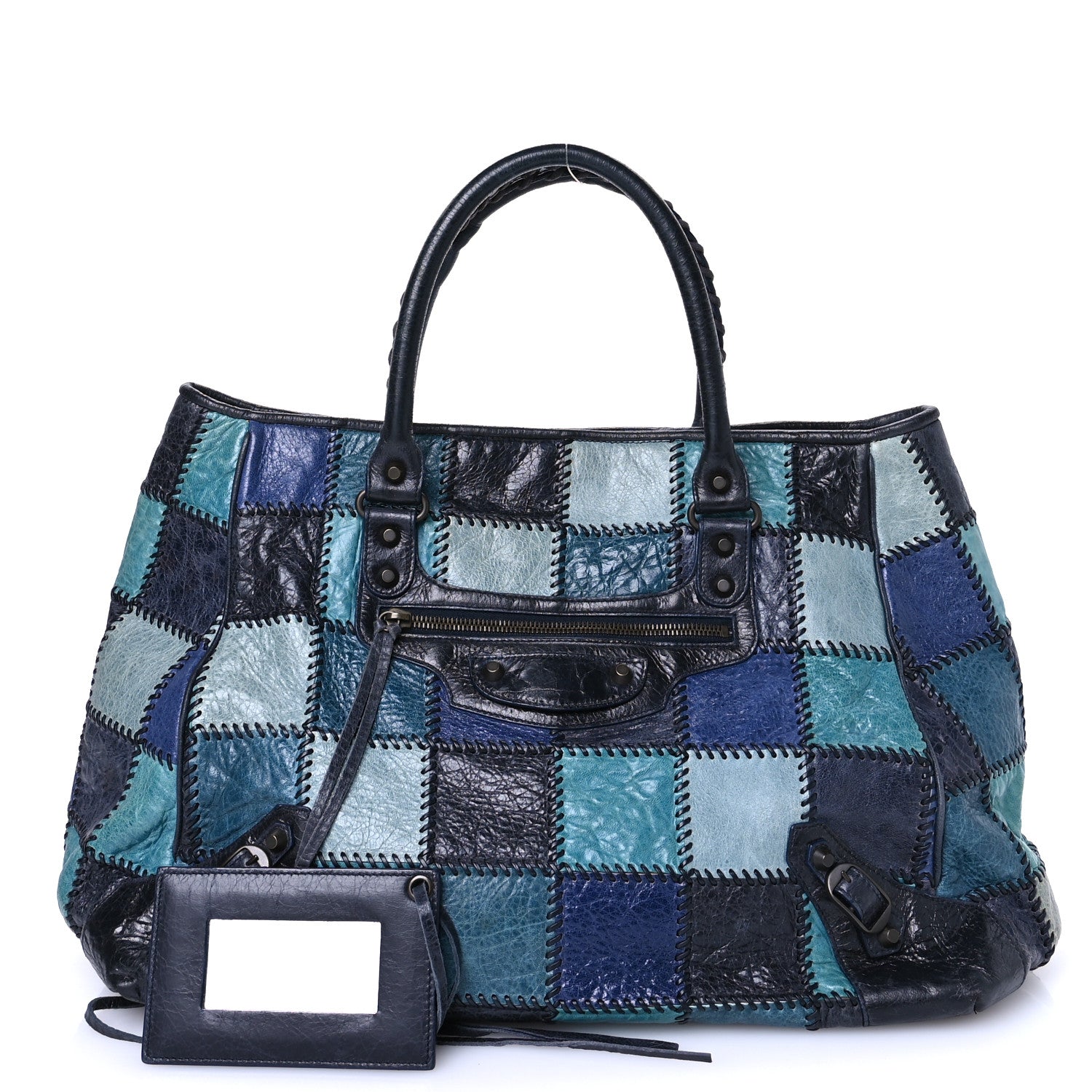 Balenciaga Patchwork Large Sunday Tote Bleu Multicolor 3 of 15
