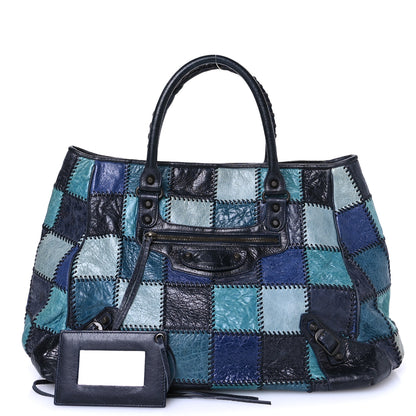 Balenciaga Patchwork Large Sunday Tote Bleu Multicolor 3 of 15