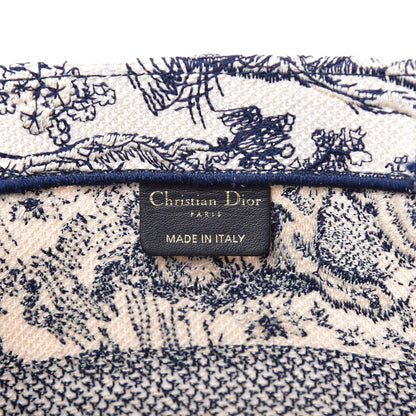Christian Dior Canvas Embroidered Medium Dioriviera Toile De Jouy Book Tote Blue 8 of 11