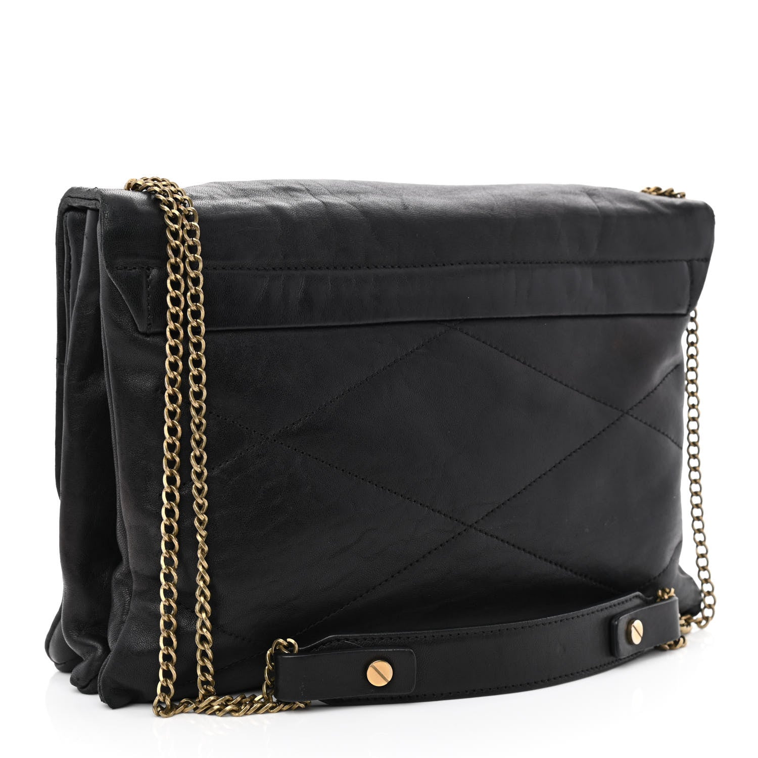 Lanvin Lambskin Quilted Medium Sugar Flap Shoulder Bag Black 3 of 11