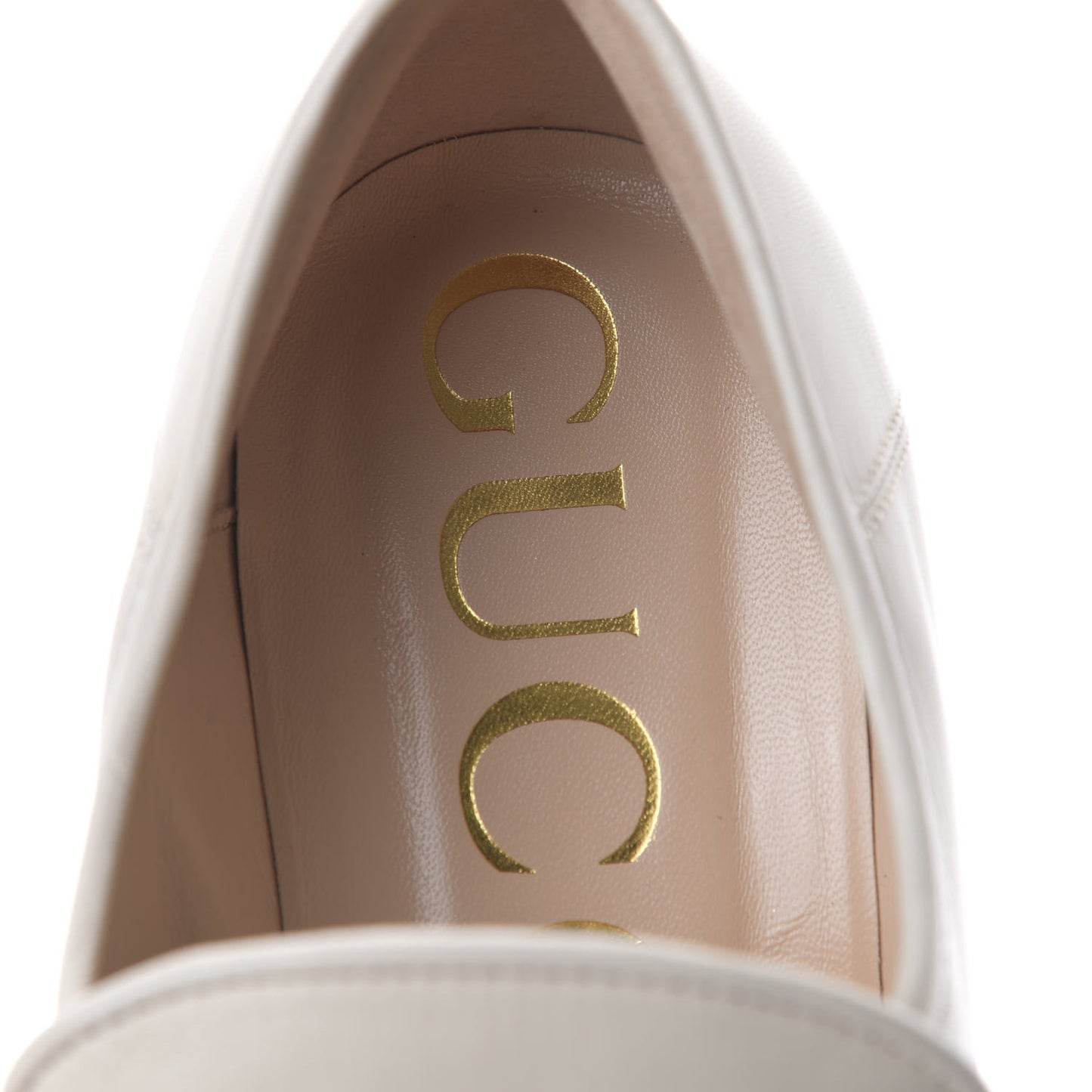 Malaga Kid Pearl Studded Vegas Platform Loafers 41 Mystic White
