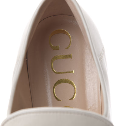 Gucci Malaga Kid Pearl Studded Vegas Platform Loafers 41 Mystic White 7 of 12