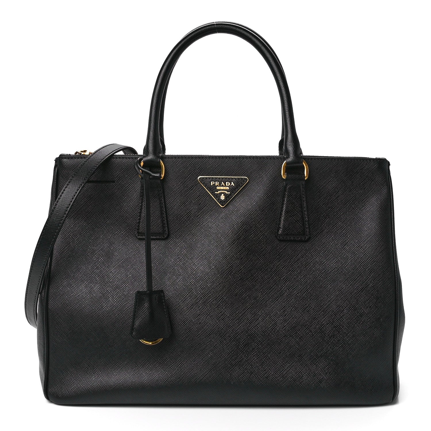 Prada Saffiano Medium Galleria Double Zip Tote Black 1 of 13