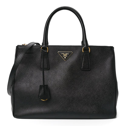 Prada Saffiano Medium Galleria Double Zip Tote Black 1 of 13