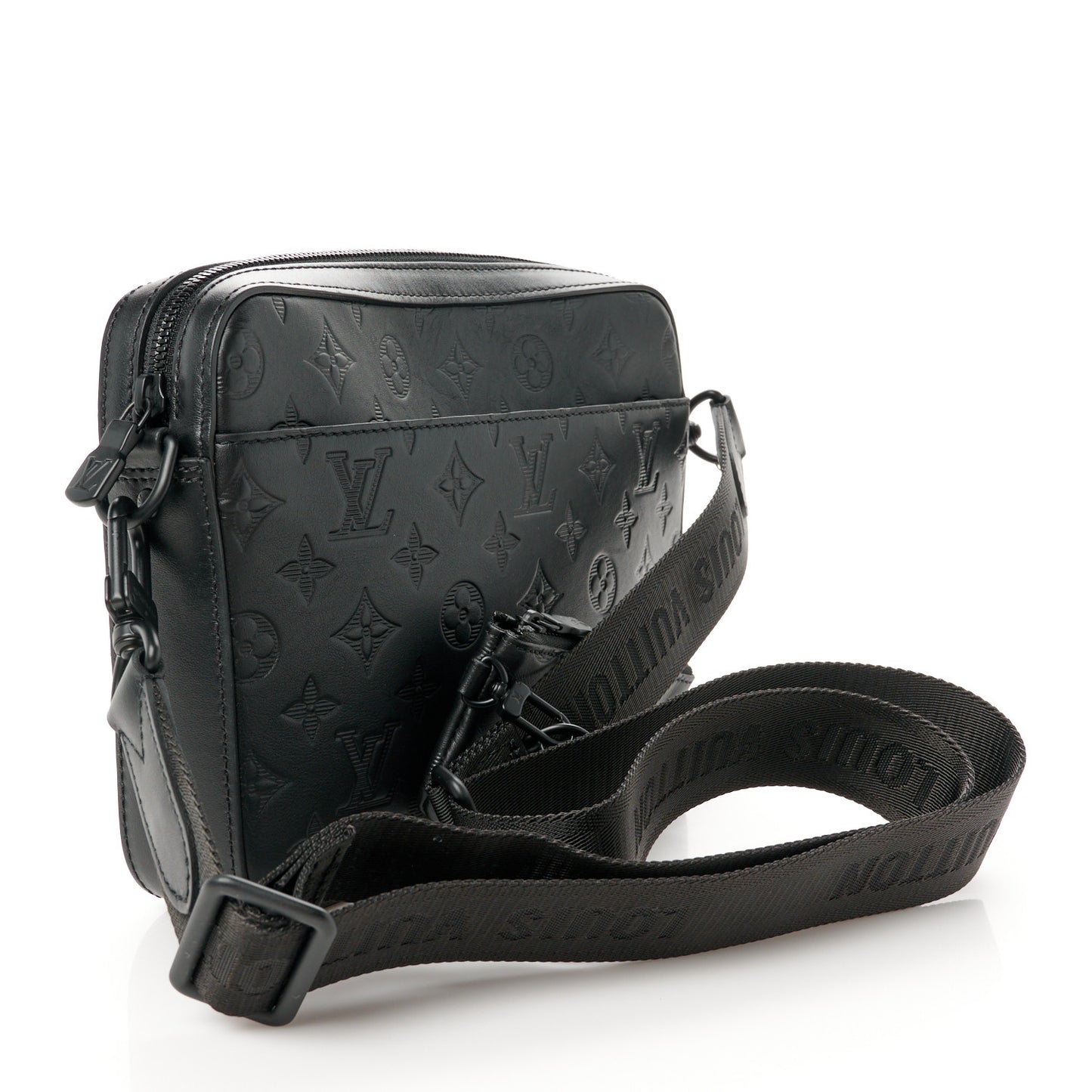 Calfskin Monogram Shadow Duo Messenger Black