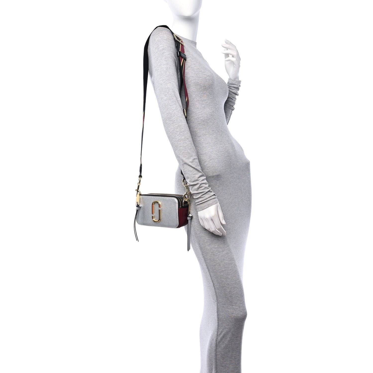 Marc Jacobs Saffiano Small Snapshot Camera Bag Silver Multicolor 2 of 10