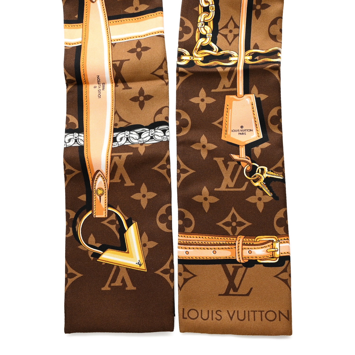 Louis Vuitton Silk Monogram Confidential Bandeau Brown 2 of 6