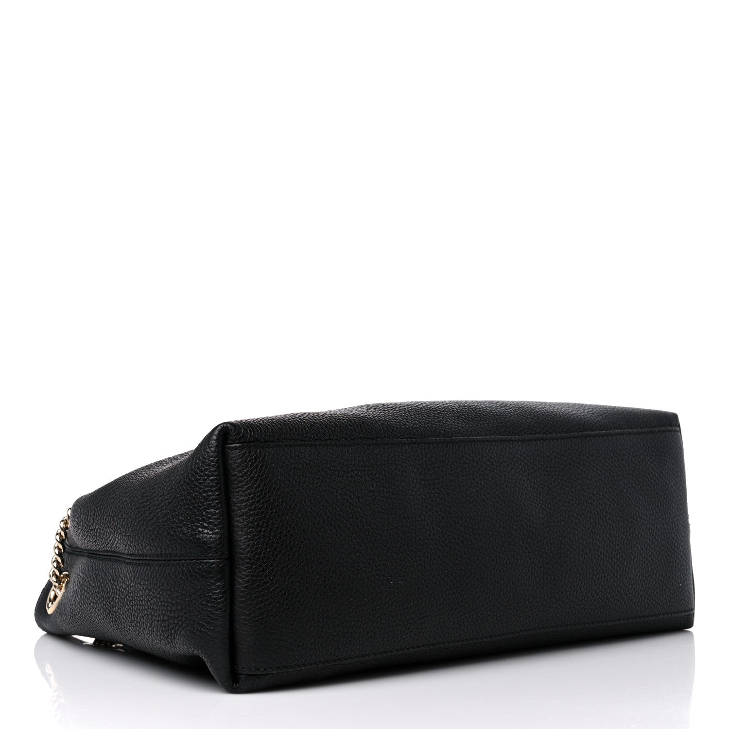 Gucci Pebbled Calfskin Medium Soho Chain Shoulder Bag Black 4 of 11