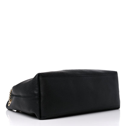Gucci Pebbled Calfskin Medium Soho Chain Shoulder Bag Black 4 of 11