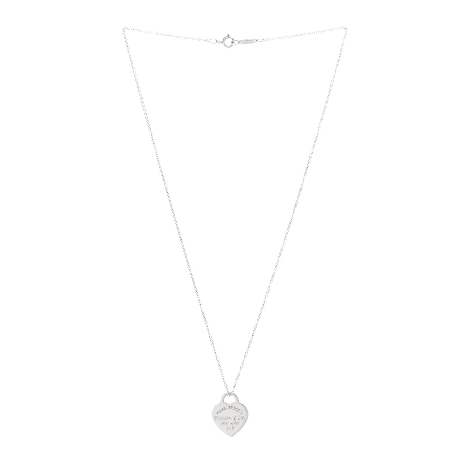 Tiffany Sterling Silver Small Return To Tiffany Heart Pendant Necklace 3 of 4