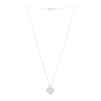 Tiffany Sterling Silver Small Return To Tiffany Heart Pendant Necklace 3 of 4
