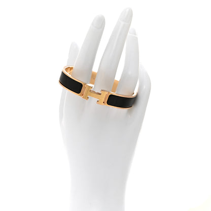Hermes Enamel Narrow Clic Clac H Bracelet PM Black 2 of 6