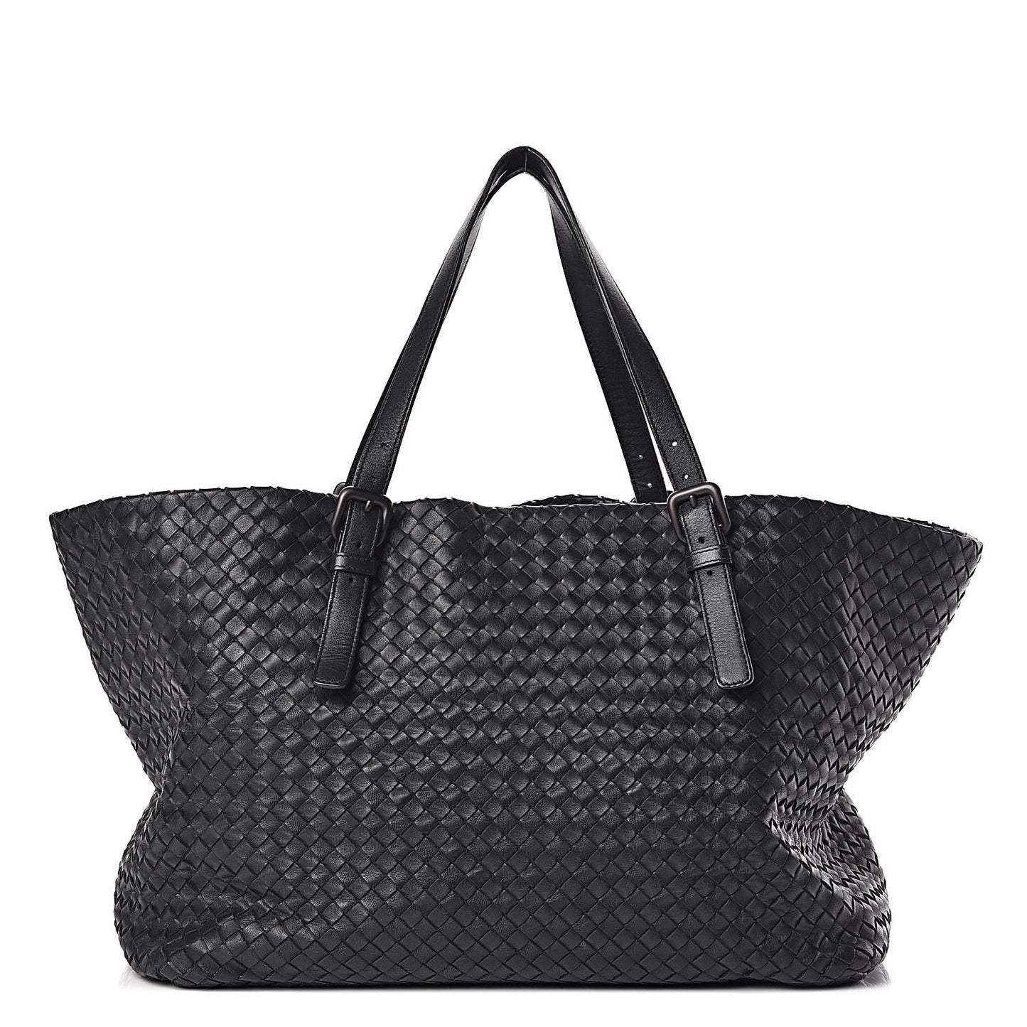 Nappa Intrecciato Large Seamless Tote Black