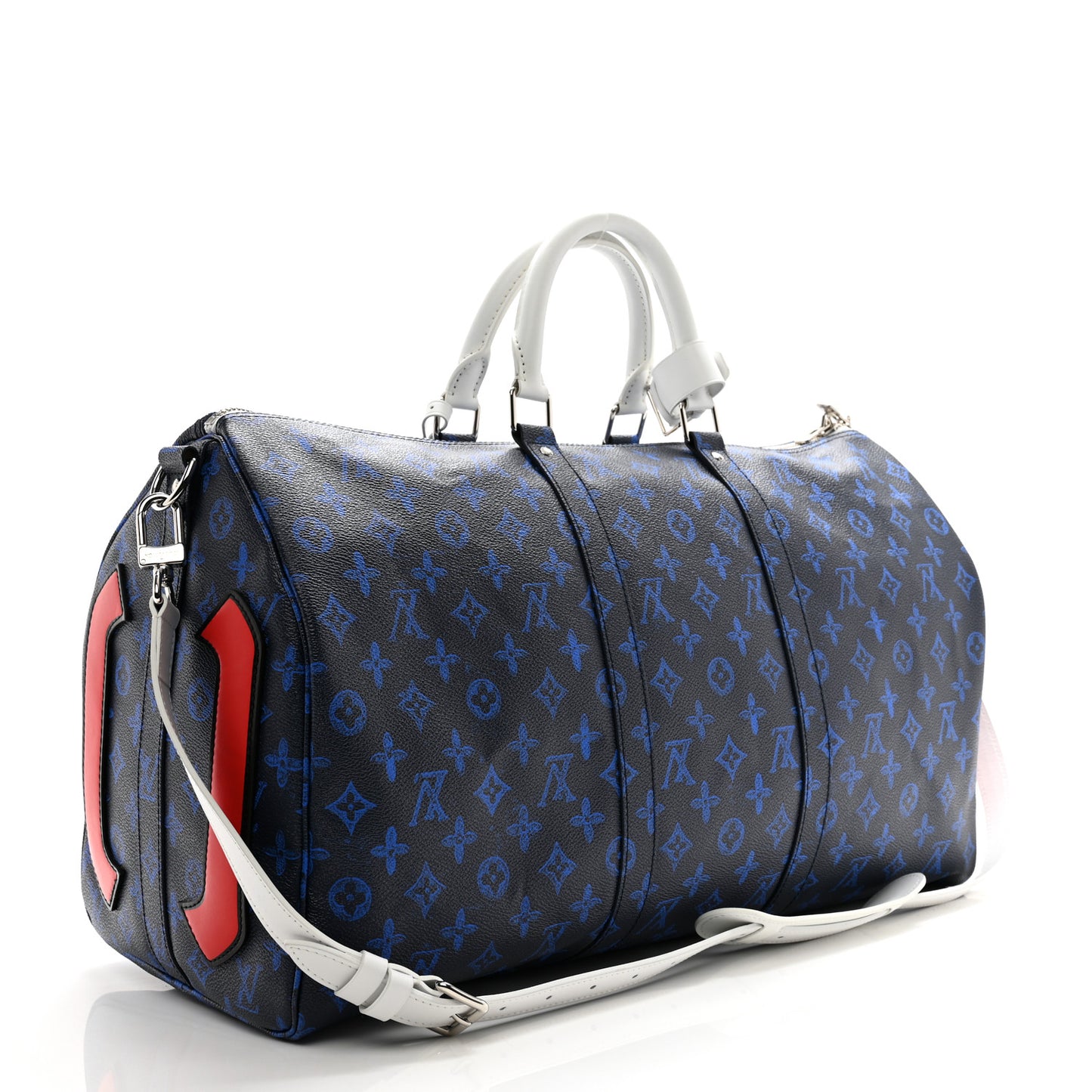 Vintage Monogram Somewhere Somehow Everyday LV Keepall Bandouliere 50 Blue